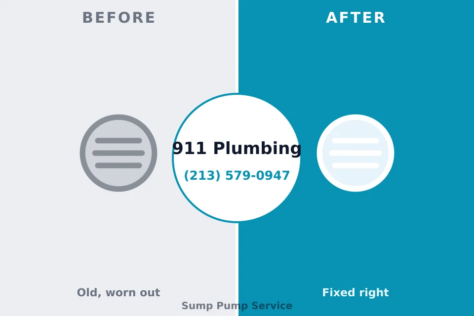 Before and after: plumbing repair Cumberland Hill, RI